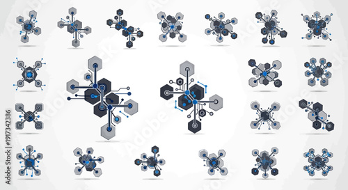 Blockchain Network Structure and Digital Connection Concept
