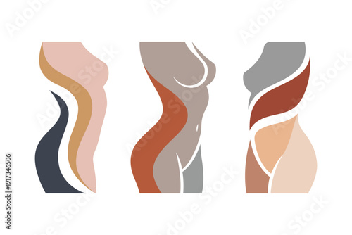 Abstract Organic Shapes Background Set – Modern woman Tone Boho Vector Collection