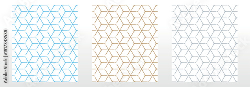 Set of abstract geometric patterns. Seamless vector backgrounds. Colored ornaments Graphic modern patterns Simple lattice graphic design