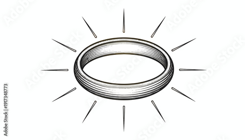 Radiant Ring Symbolizing Eternity, Purity, and Divine Light