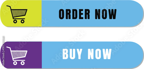 Order Buy Shopping Button Vector