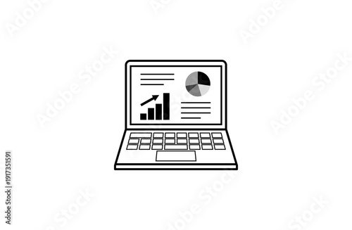 コンピューターのモニターのイラスト　データ