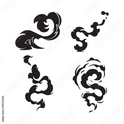 Smoke illustration  for coffee handdrwan style design