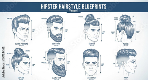 Hipster Hairstyle Blueprints Collection of Mens Hair Styles.