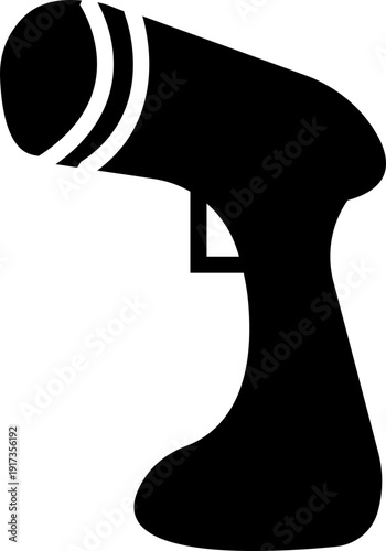 Steamer nozzle icon, Powerful garment steamer emblem. vector steam cleaner head symbol design electric portable device for travel. flat household appliance accessory design for home maintenance