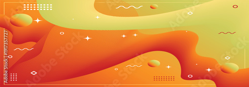 Abstract geometric background of food color palette.