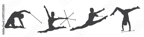  baton twirling silhouette twirling sport baton silhouette