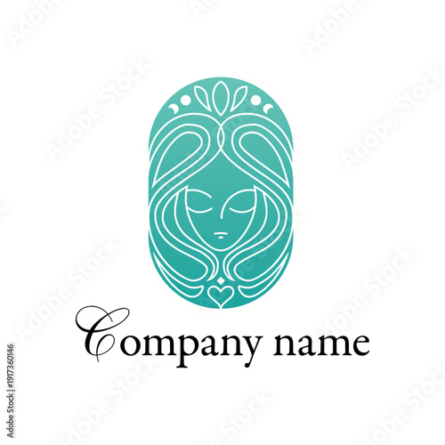 A logo mark featuring a goddess, Venus, a symbol of beauty, and a feminine image.