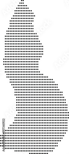 Liechtenstein Dotted Map Vector - Minimalist Stippled Silhouette of Liechtenstein