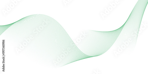 green line wave and abstract white background eps10