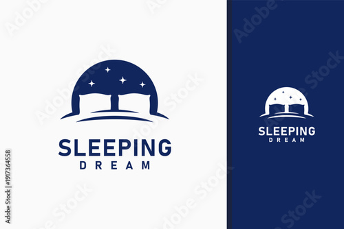 Sleeping logo symbol icon design