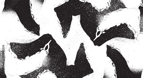 Abstract black and white grunge texture with distressed brush strokes.