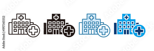 Hospital Care Icon Set Multiple Style Collection