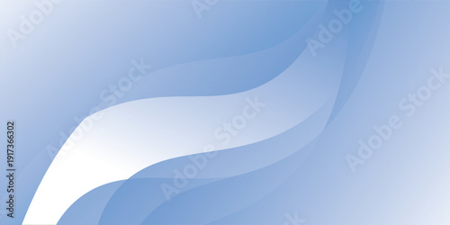 Abstract blue wave background with soft gradient layers and smooth flowing curves.