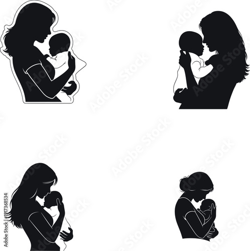 Heartwarming mother day silhouettes of love and devotion