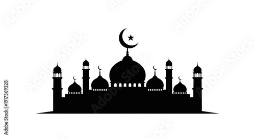 Mosque Silhouette Icon.