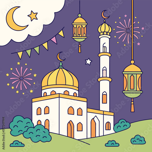 3d-cartoon-eid-mubarak-poster--mosque.eps