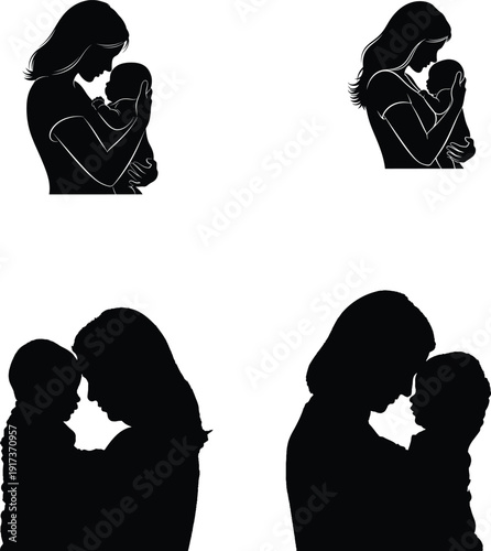Heartwarming mother's day silhouettes of love and devotion