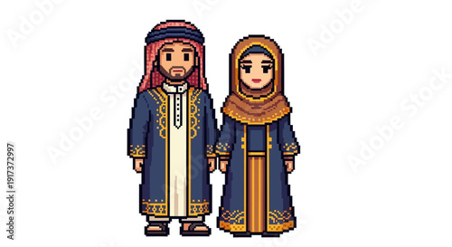 Traditional Middle Eastern Couple.