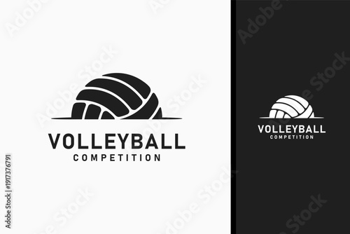 Volleyball logo symbol icon design