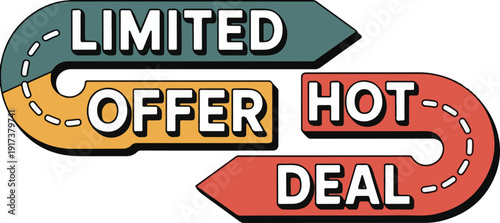 Limited Offer Deal Banner Vector Label