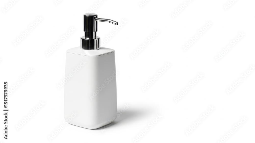 Obraz premium Elegant minimalist pump bottle soap dispenser for modern bathroom decor