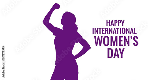 Empowered woman celebrating International Women's Day with strength and pride