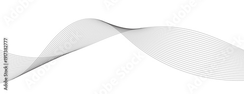 abstract black wavy lines vector illustration