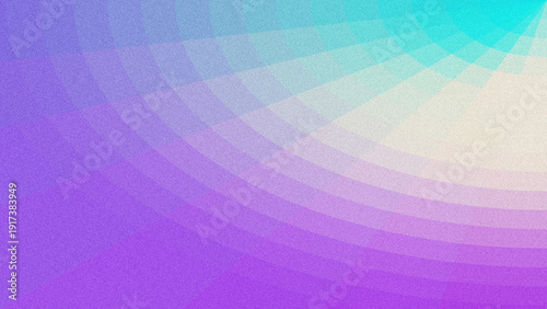 An abstract background featuring a smooth gradient transition from deep purple to bright turquoise, overlaid with a geometric grid pattern and a grainy noise texture.