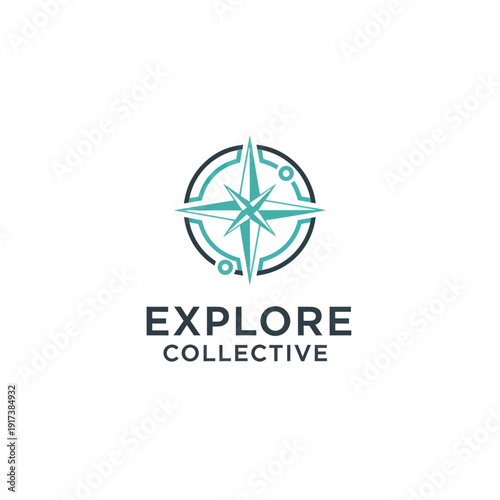 Teal compass emblem above bold text on white background, symbolizing navigation and adventure
