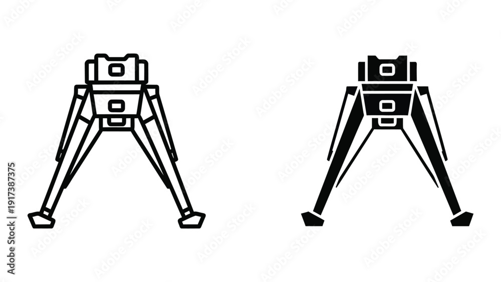 Fototapeta premium Simple drawing of two AT-ST walkers