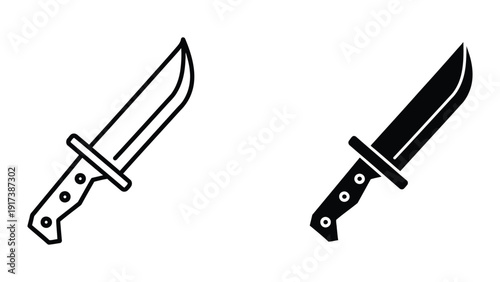 Black and white daggers illustration