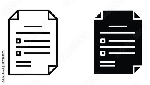 Document icon set