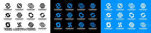 Creative Letter S Logo Bundle – Minimal Modern Business Monogram Collection Logo Set for Digital Technology and Corporate Brands