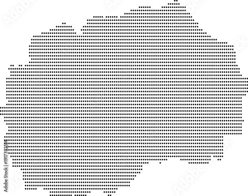 North Macedonia Dotted Map Vector Illustration  Minimalist Pixelated Geographic Shape
