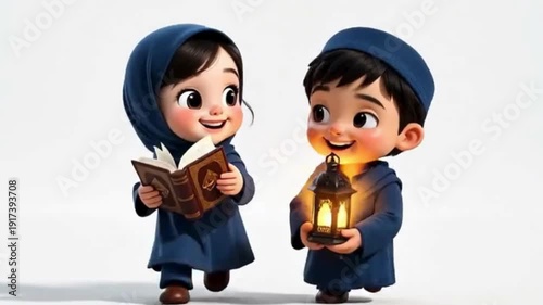 Cute Quran Time Duo Serving Lantern Vibes, Pure Ramadan Energy