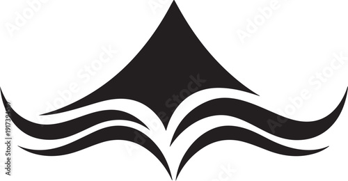 Minimal Mount Fuji Silhouette Vector, Modern Japan Landmark Icon, Clean Black Isolated Travel Nature Illustration