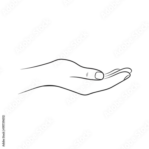 Hand Reaching Out and Cupped