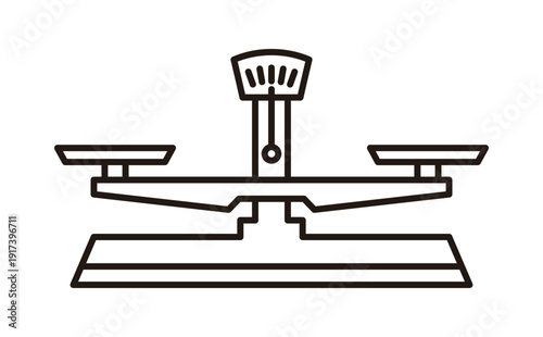 シンプルで使いやすい天秤のイラスト