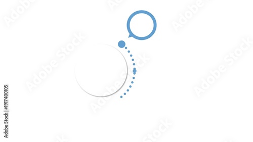 Modern 3-step infographic animation improving task flow and strategy view.