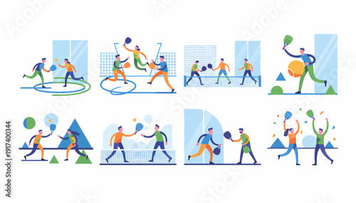 People Playing Pickleball, Sports Activity, Recreation, Health, Fun