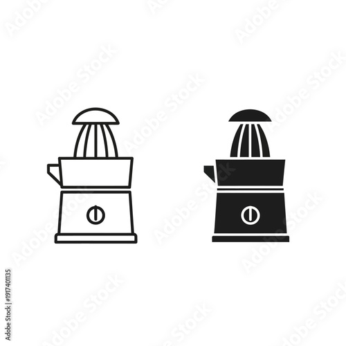 Two variations of a simple juicer icon design Vector
