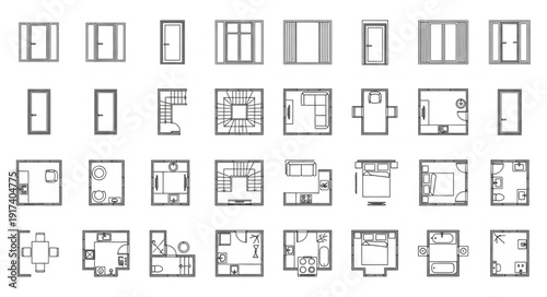 Architectural Floor Plans Collection Various Designs.