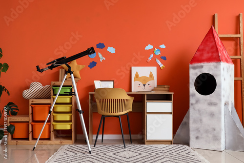 Interior of stylish childre...