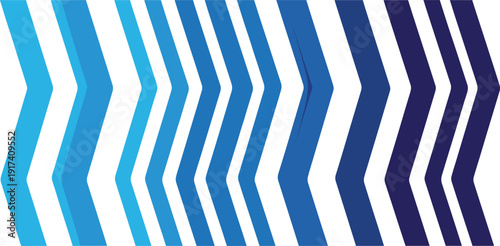 Abstract Blue Chevron Arrow Shape Set with Modern Gradient Directional Elements for Infographic Design, Navigation, Technology Backgrounds, and Creative Vector Layouts