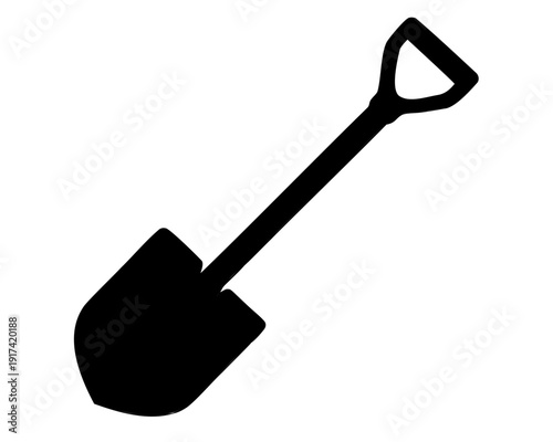 Shovel silhouette tool for digging gardening construction Vector