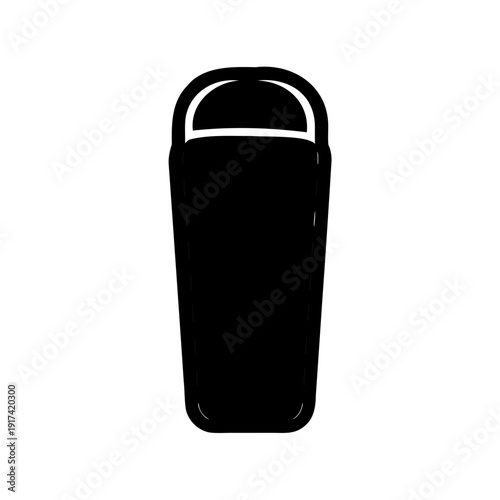 Sleeping bag icon for camping and outdoor adventures Vector