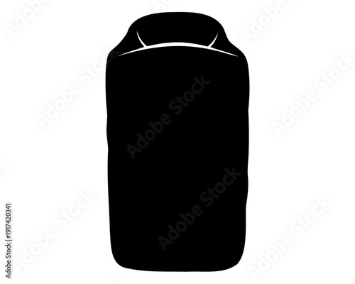 silhouette of a sleeping-bag