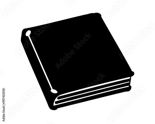 Closed book icon illustration black graphic vector design Vector