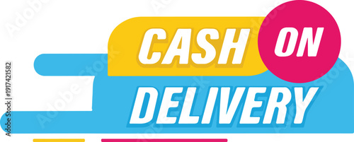 Cash On Delivery Service Badge Vector Label